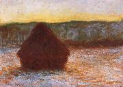Claude Monet Grainstack,Thaw,Sunset USA oil painting artist